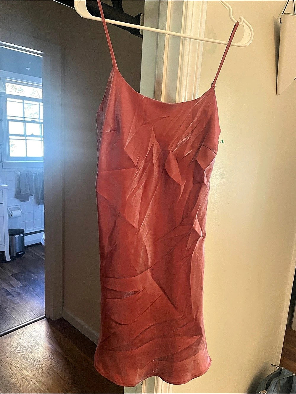 Forever 21 Satin Mini Slip Dress in Pink Size Small Like New